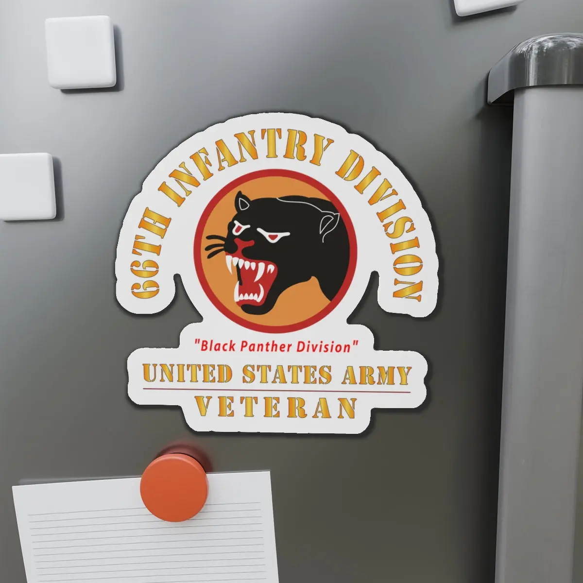 Die-Cut Magnets - Army - Ssi - 66Th Infantry Division - Black Panther Division - Us Army Veteran X 300 1
