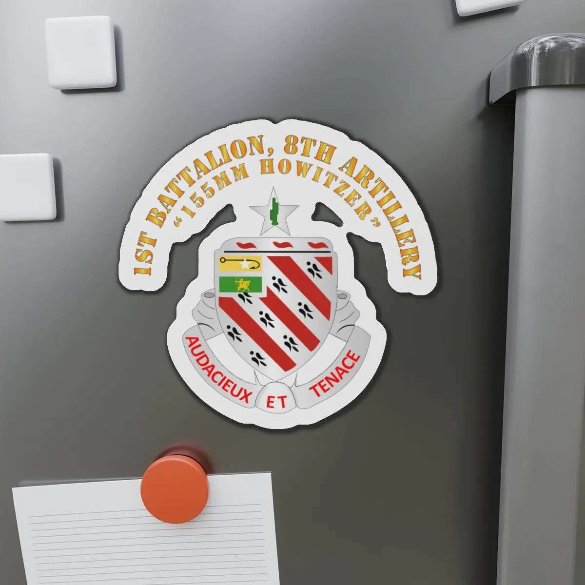 Die-Cut Magnets - Army - 1St Battalion, 8Th Artillery - V1 Wo Ds 1