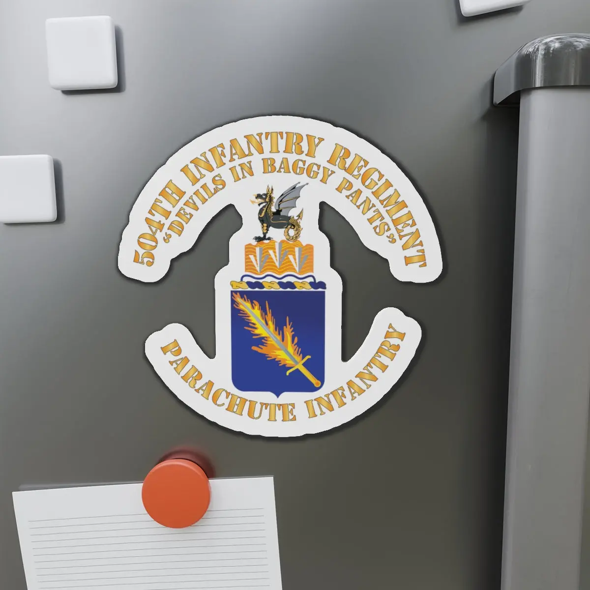 Die-Cut Magnets - Army - Coa - 504Th Infantry Regiment X 300 1