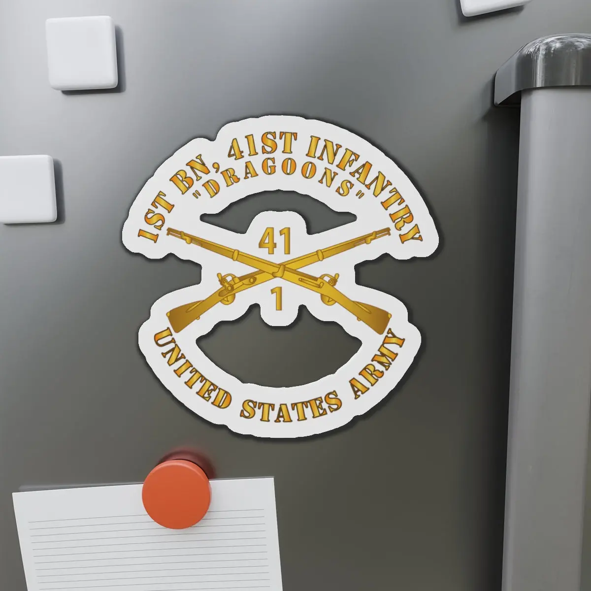 Die-Cut Magnets - Army - 1St Bn, 41St Infantry - Dragoons 1