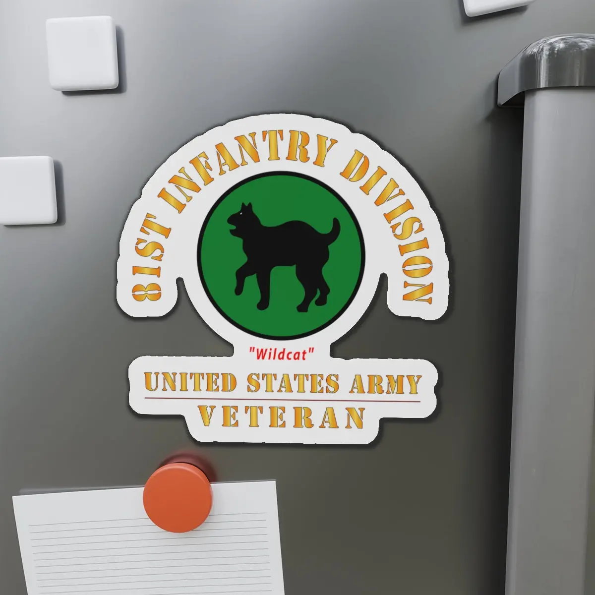 Die-Cut Magnets - Army - Ssi - 81St Infantry Division - Wildcat - Us Army Veteran X 300 1
