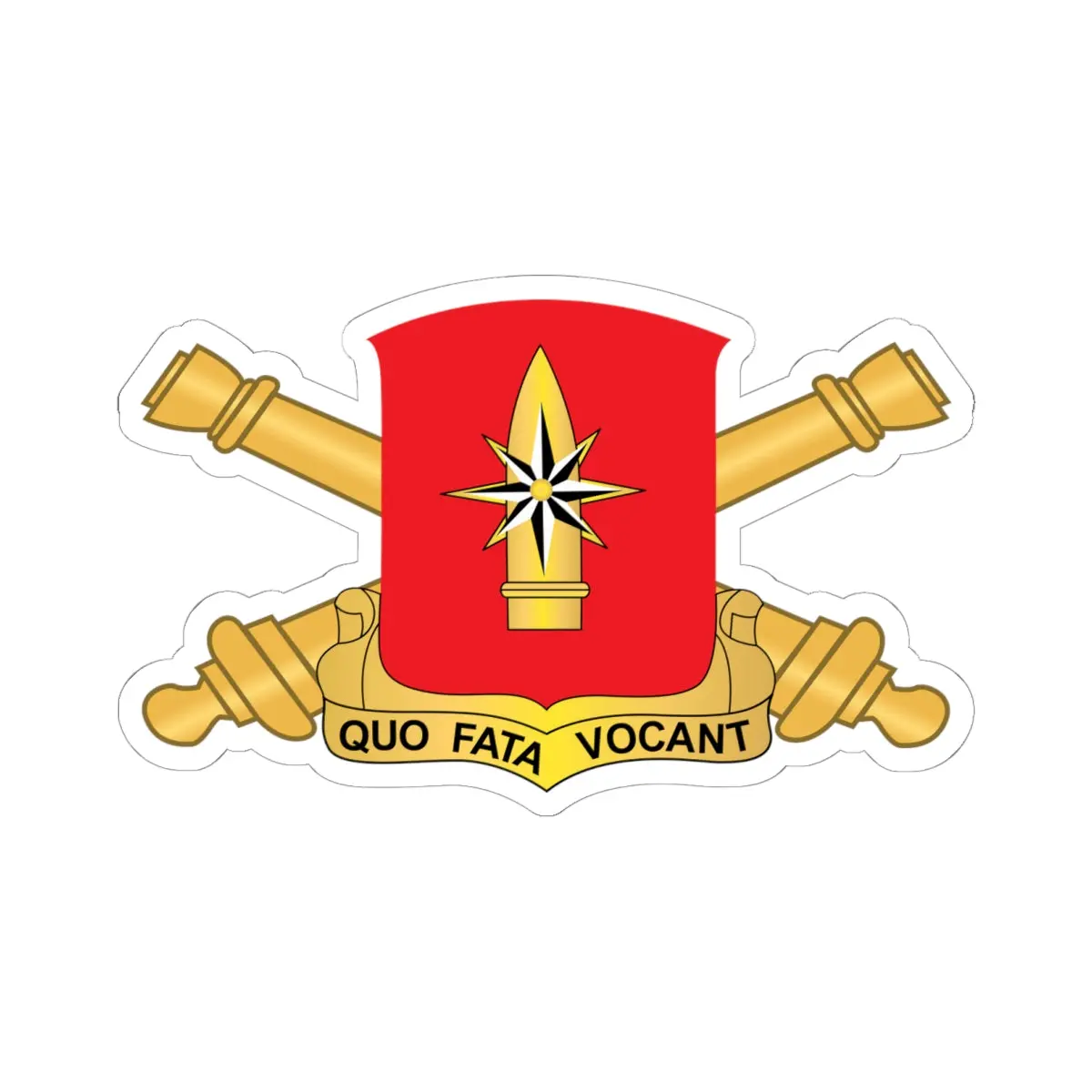 Kiss-Cut Stickers - 43Rd Field Artillery Battalion - Red W Branch Wo Txt 1