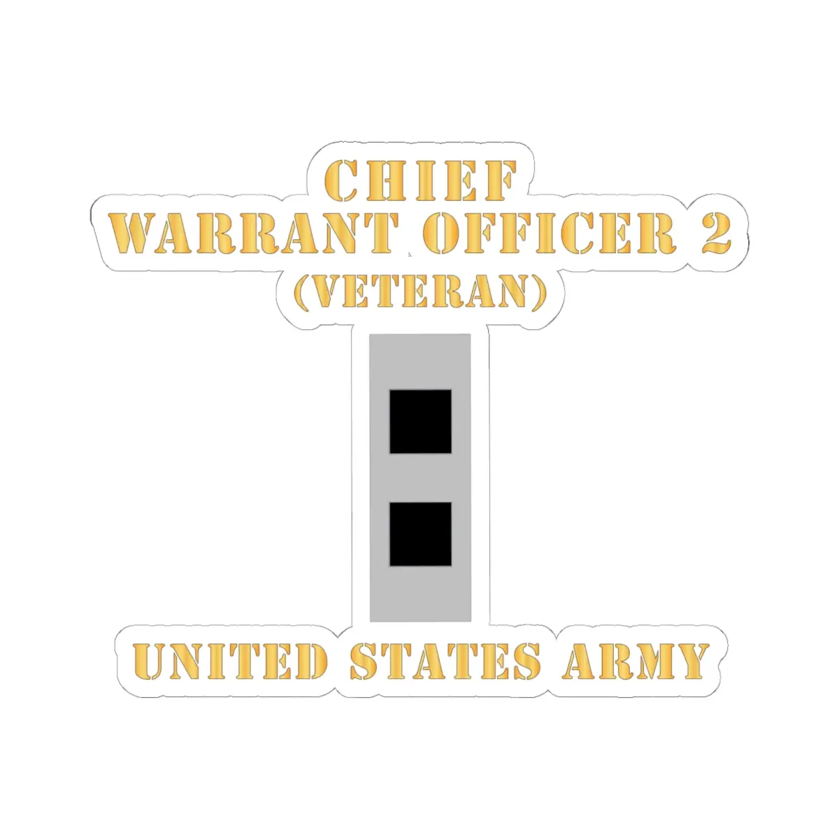 Kiss-Cut Stickers - Army - Chief Warrant Officer 2 - Cw02 - Flat - Veteran X 300 1