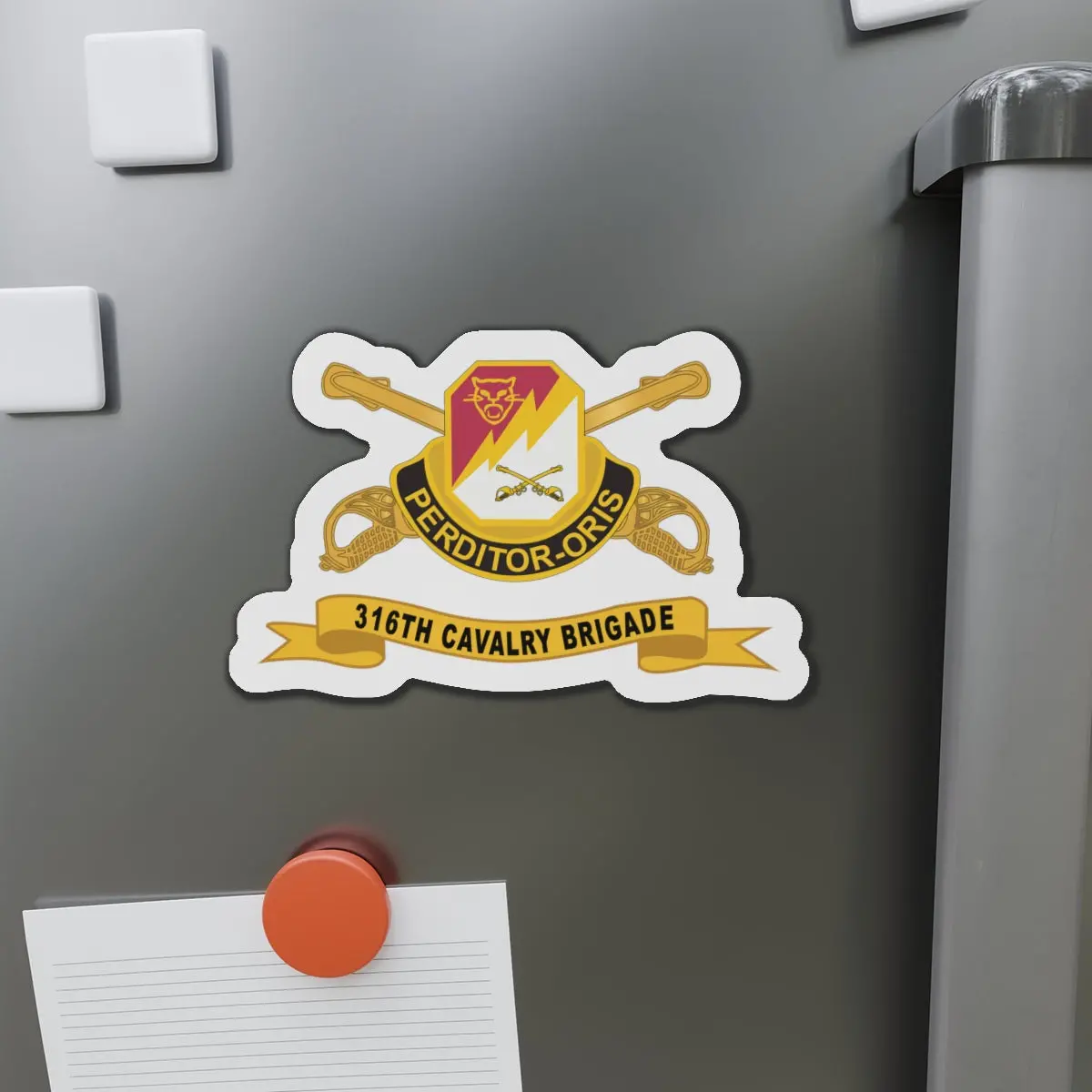 Die-Cut Magnets -Ssi - Army  - 316Th Cavalry Brigade - Dui W Br - Ribbon X 300 1