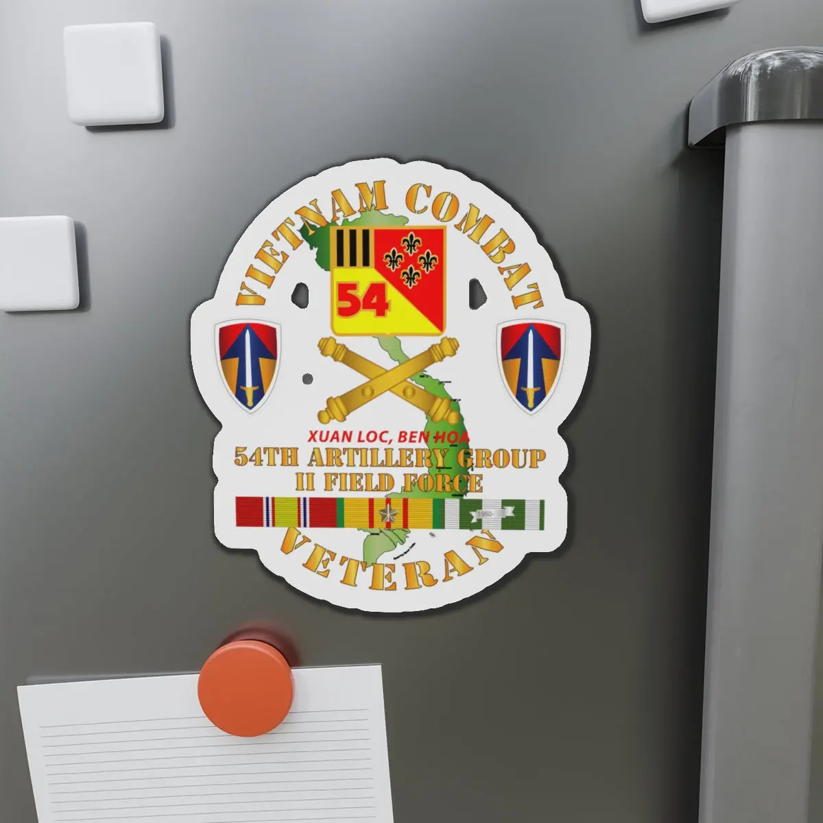 Die-Cut Magnets - Army - Vietnam Combat Vet - 54Th Artillery Group - Ii Field Force W Vn Svc X 300 1