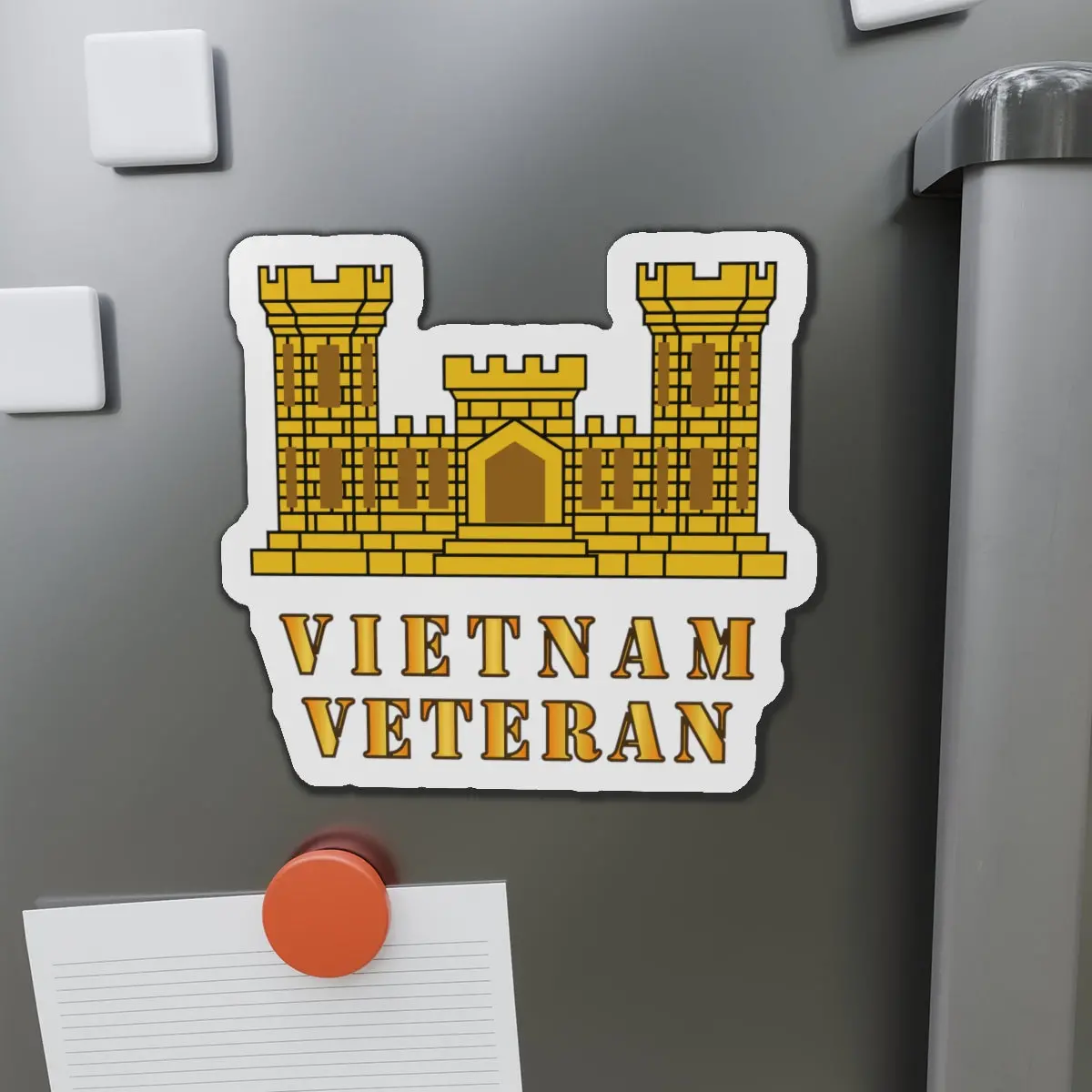 Die-Cut Magnets - Army - Engineer Branch - Vietnam Veteran 1