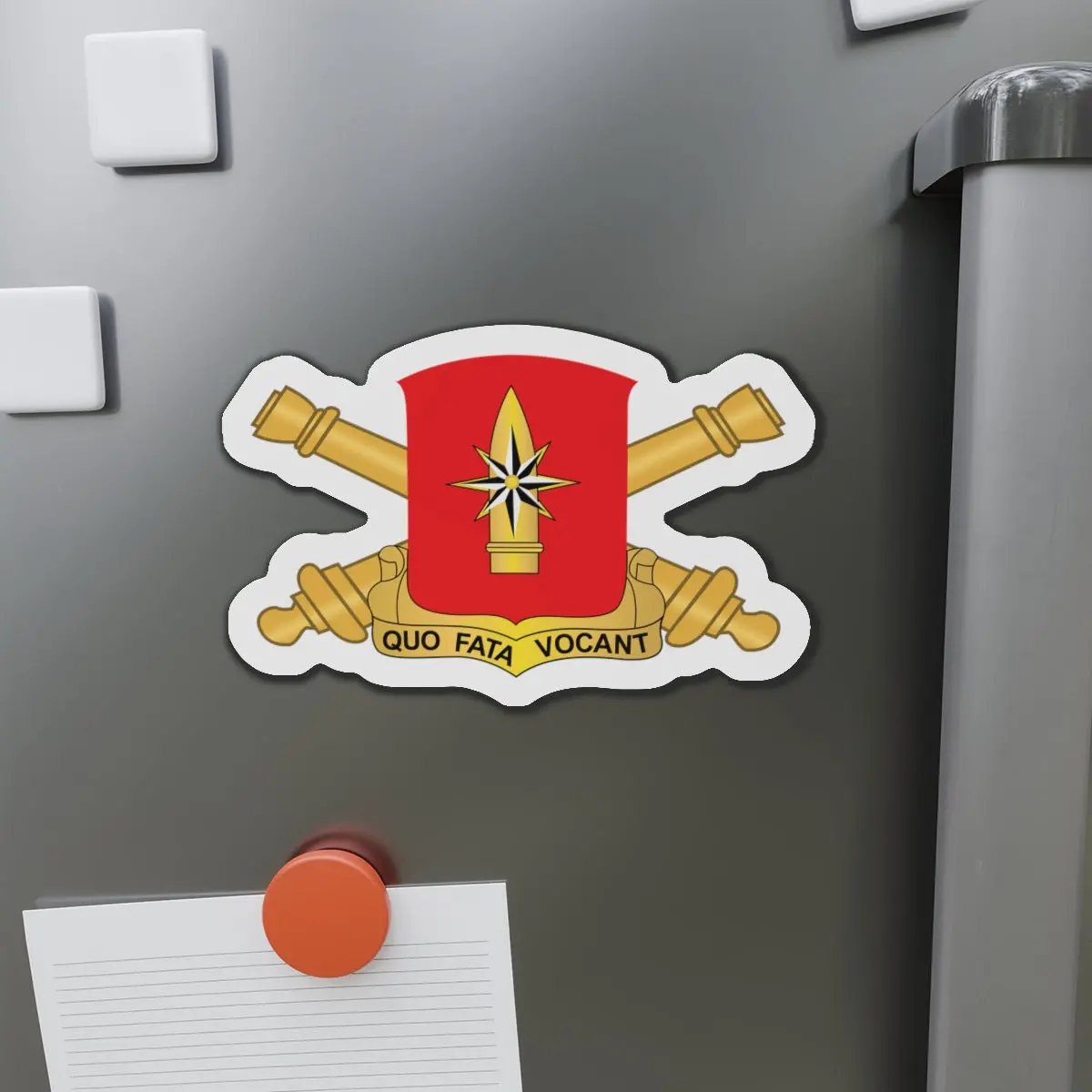 Die-Cut Magnets -Ssi -  43Rd Field Artillery Battalion - Red W Branch Wo Txt X 300 1
