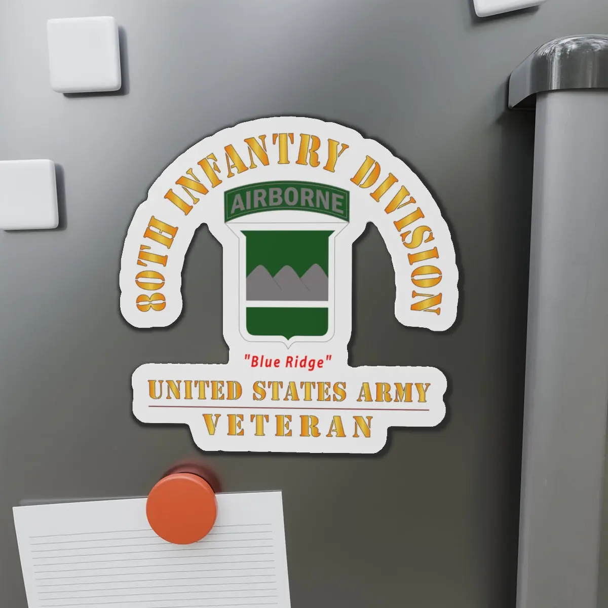 Die-Cut Magnets - Army - Ssi - 80Th Infantry Division W Airborne Tab - Blue Ridge - Us Army Veteran X 300 1