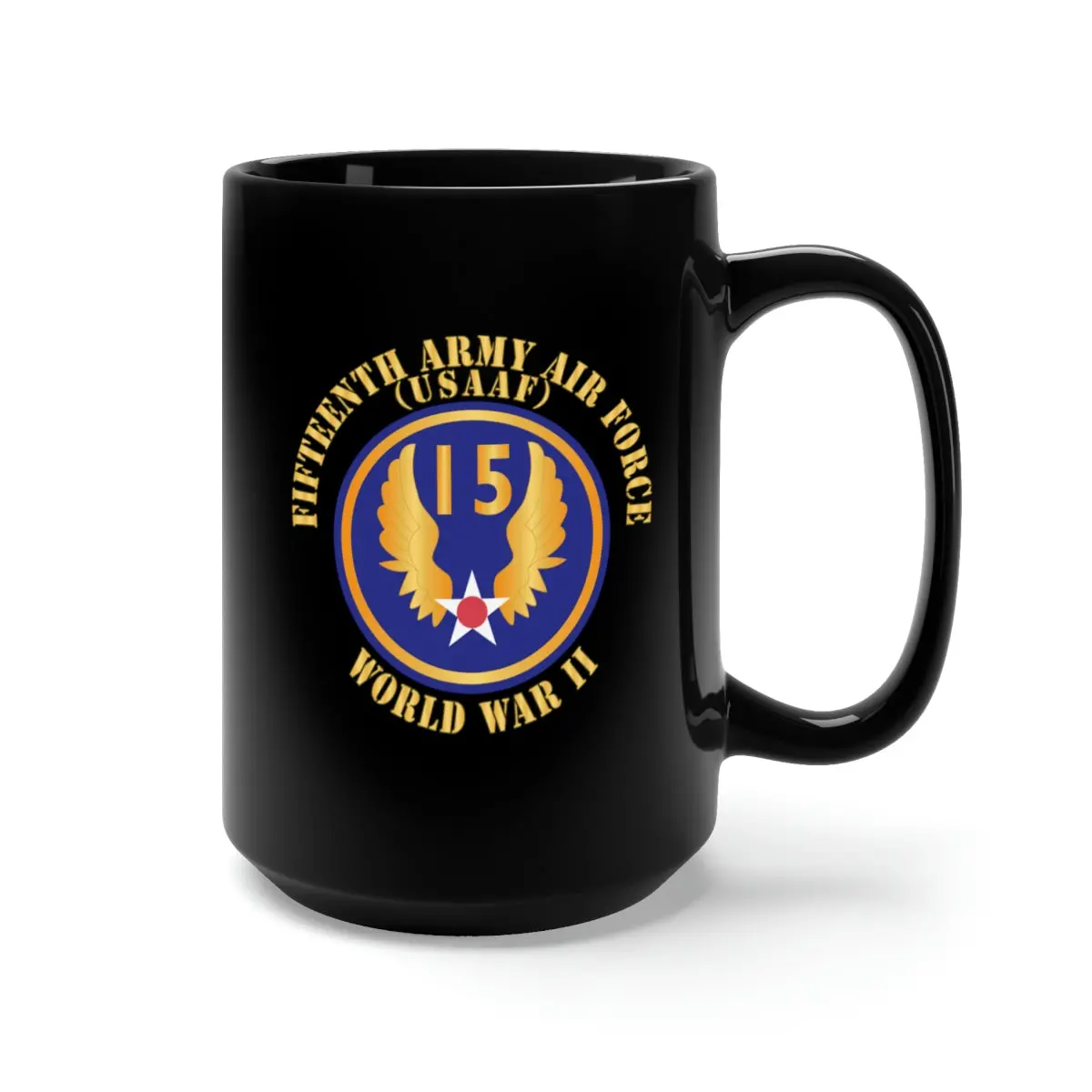 Black Mug 15Oz - Aac - Ssi - 15Th Air Force - Wwii - Usaaf X 300 2