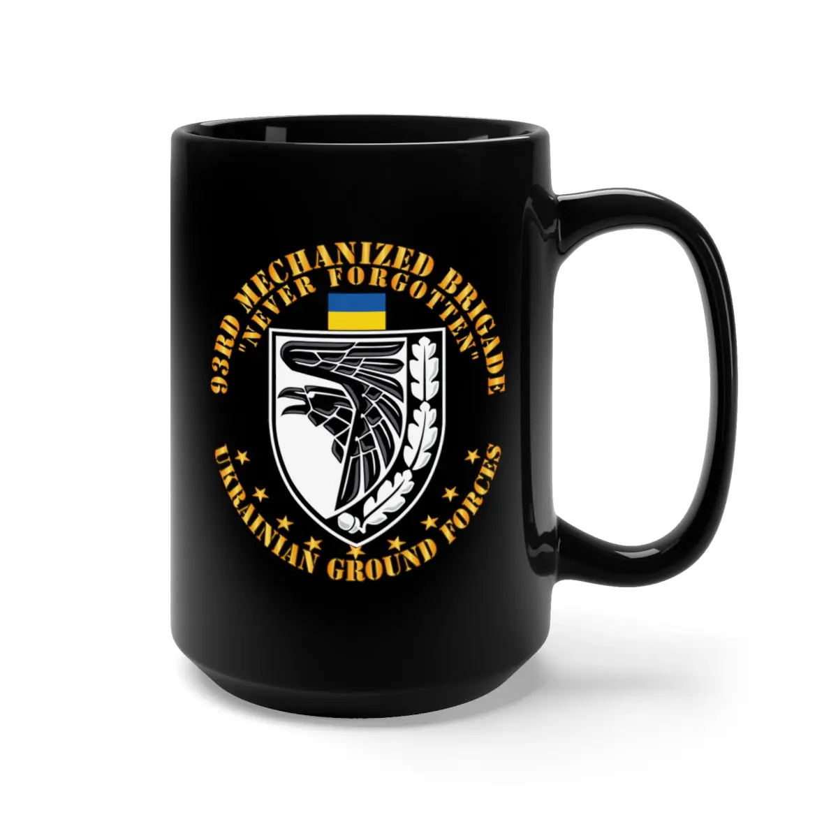 Black Mug 15Oz - Ukraine - 93Rd Mechanized Brigade - Never Forgotten X 300 1