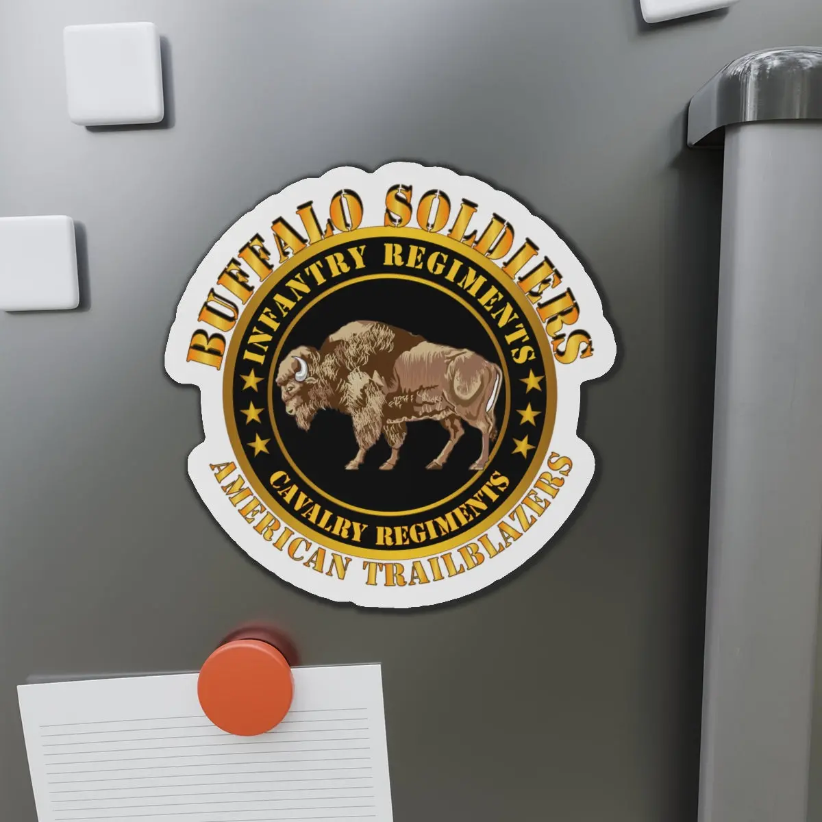 Die-Cut Magnets - Army - Buffalo Soldiers - Infantry - Cavalry Regiments X 300 1