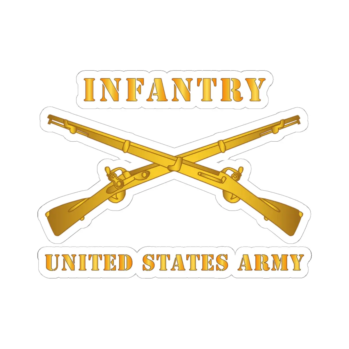 Kiss-Cut Stickers - Army - Infantry - Branch - Us Army X 300 1