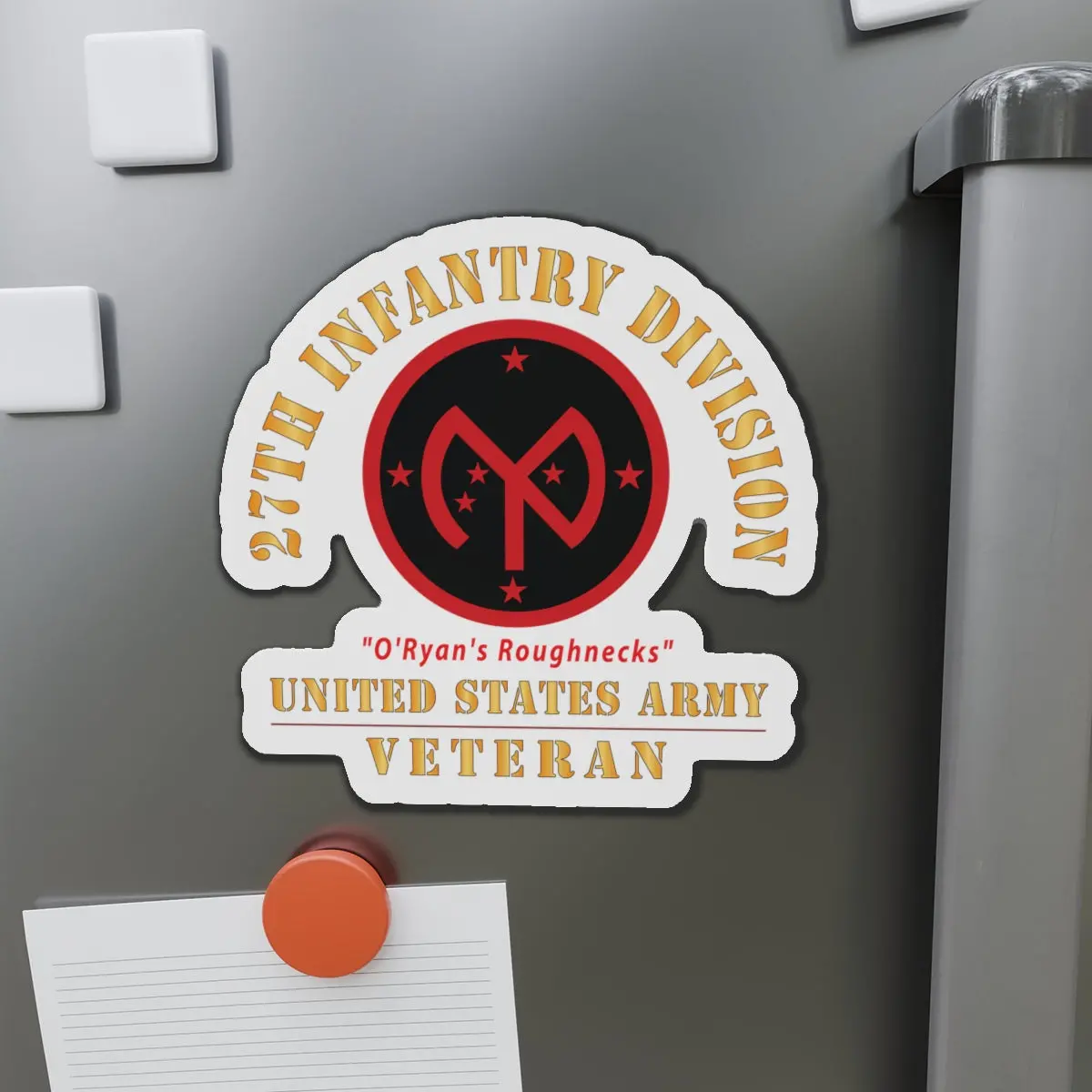 Die-Cut Magnets - Army - Ssi - 27Th Infantry Division - O'ryan's Roughnecks - Us Army Veteran X 300 1