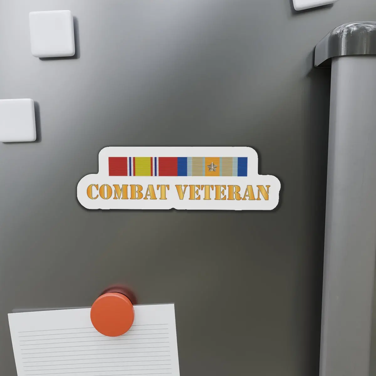Die-Cut Magnets - Army - Combat Veteran W Opn Inherent Resolve (Oir) Svc Bar  W Cbt Vet Only Txt X 300 1