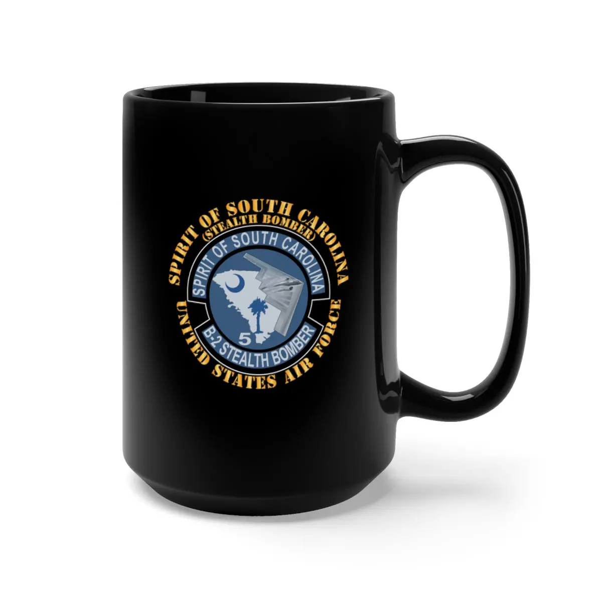 Black Mug 15Oz - Usaf - B2 - Spirit Of South Carolina Stealth Bomber X 300 2