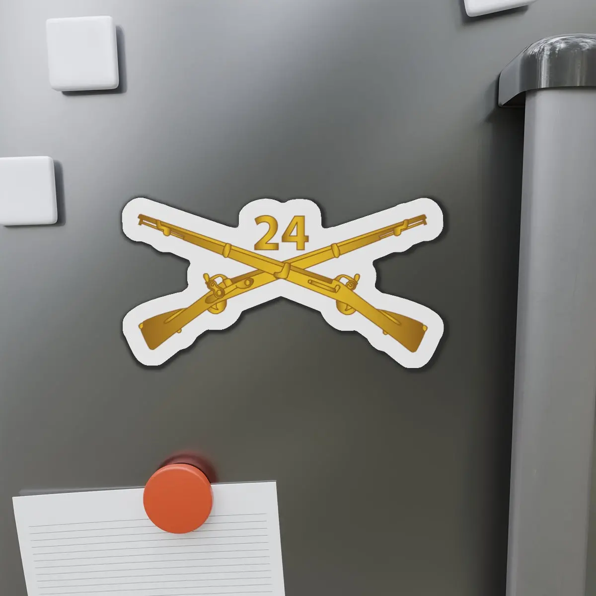 Die-Cut Magnets - 24Th Infantry Regiment Branch Wo Txt 1