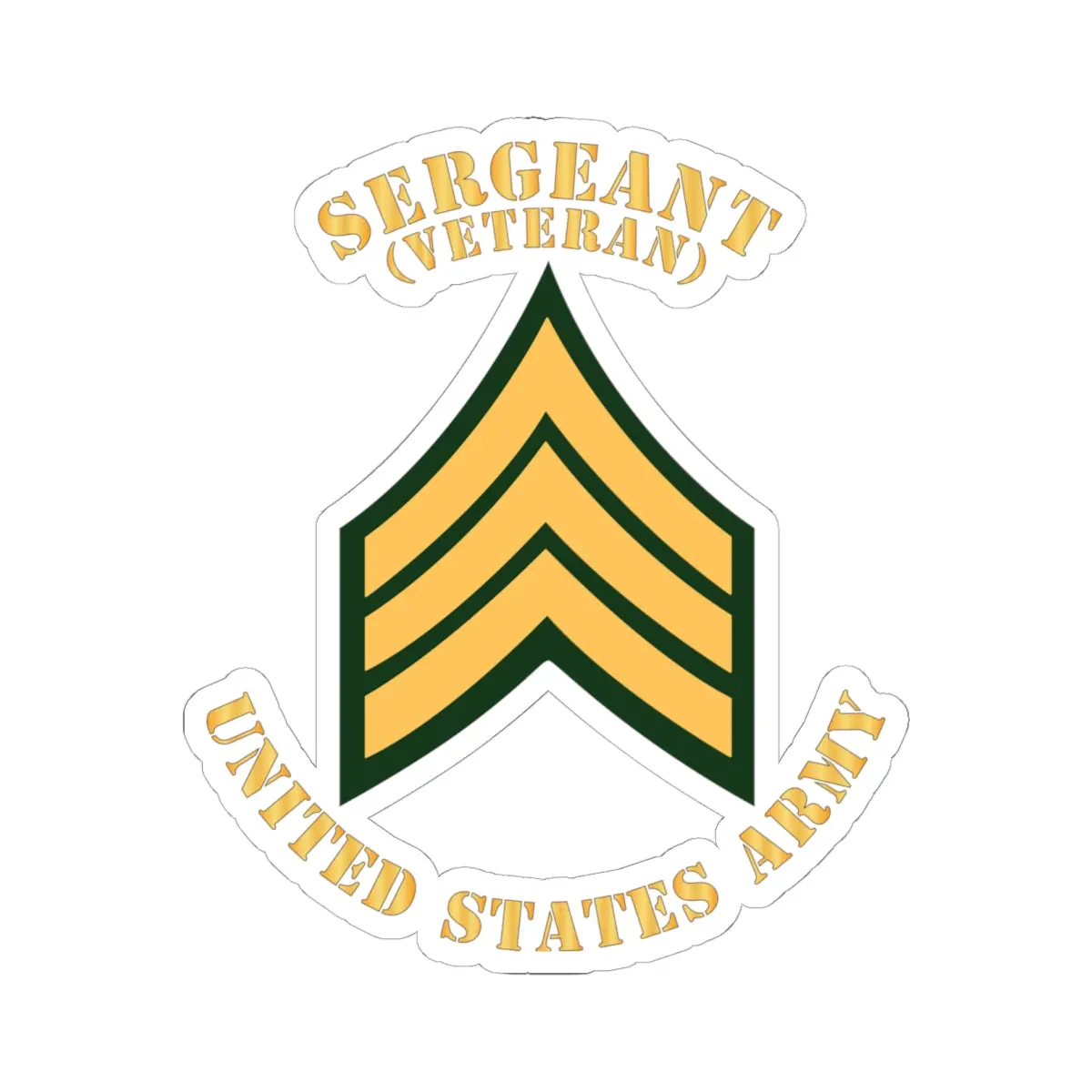 Kiss-Cut Stickers - Army - Sergeant - Sgt - Veteran - Flat X 300 1