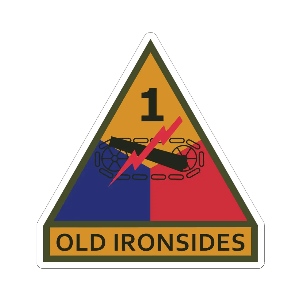 Kiss-Cut Stickers - Ssi - 1St Armored Division W Name Tape 1