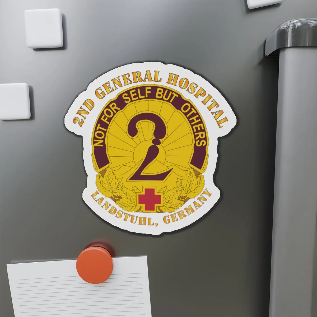 Die-Cut Magnets - Army - 2Nd General Hospital - Landstuhl Germany 1