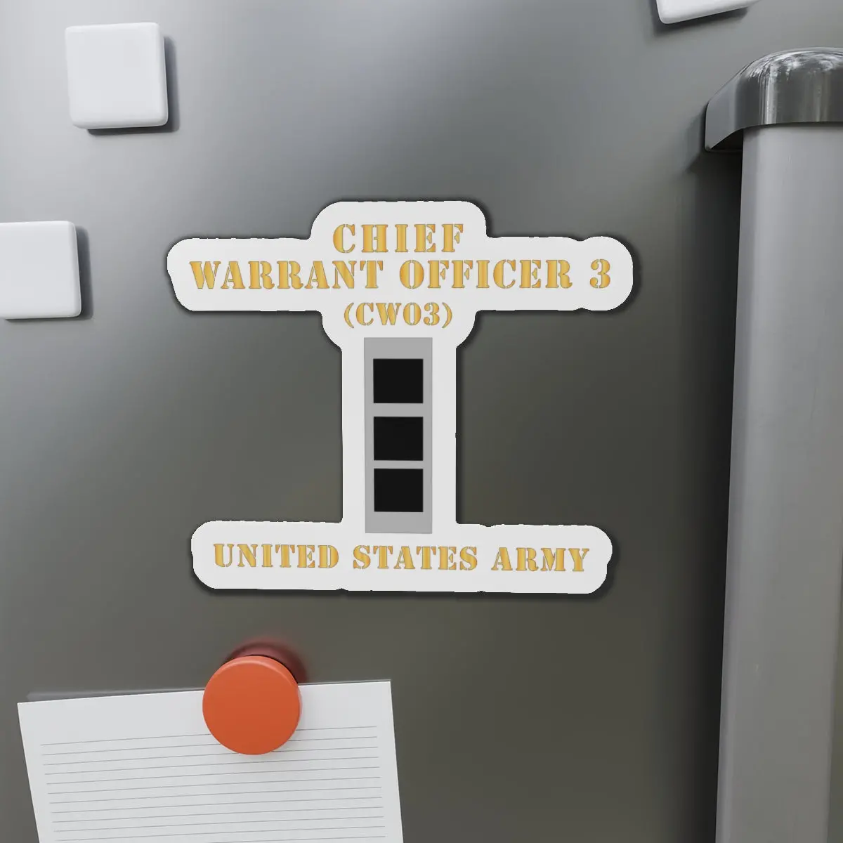 Die-Cut Magnets -Ssi -Army - Chief Warrant Officer 3 - Cw03 - Flat - X 300 1