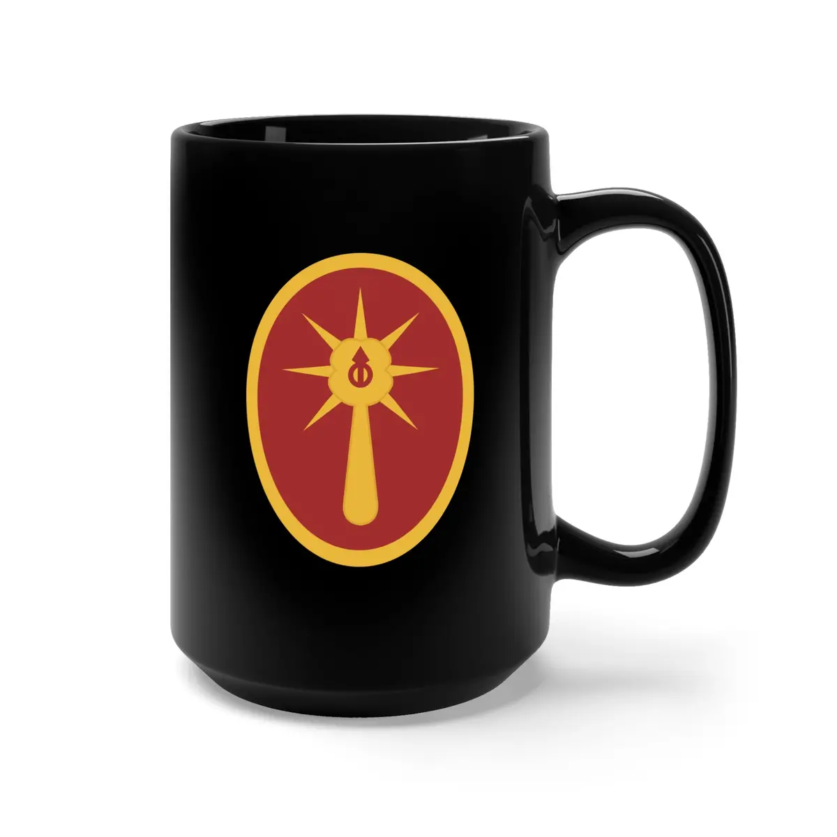 Black Mug 15Oz - Ssi - 108Th Infantry Division - Wwii - Ghost Division X 300 2