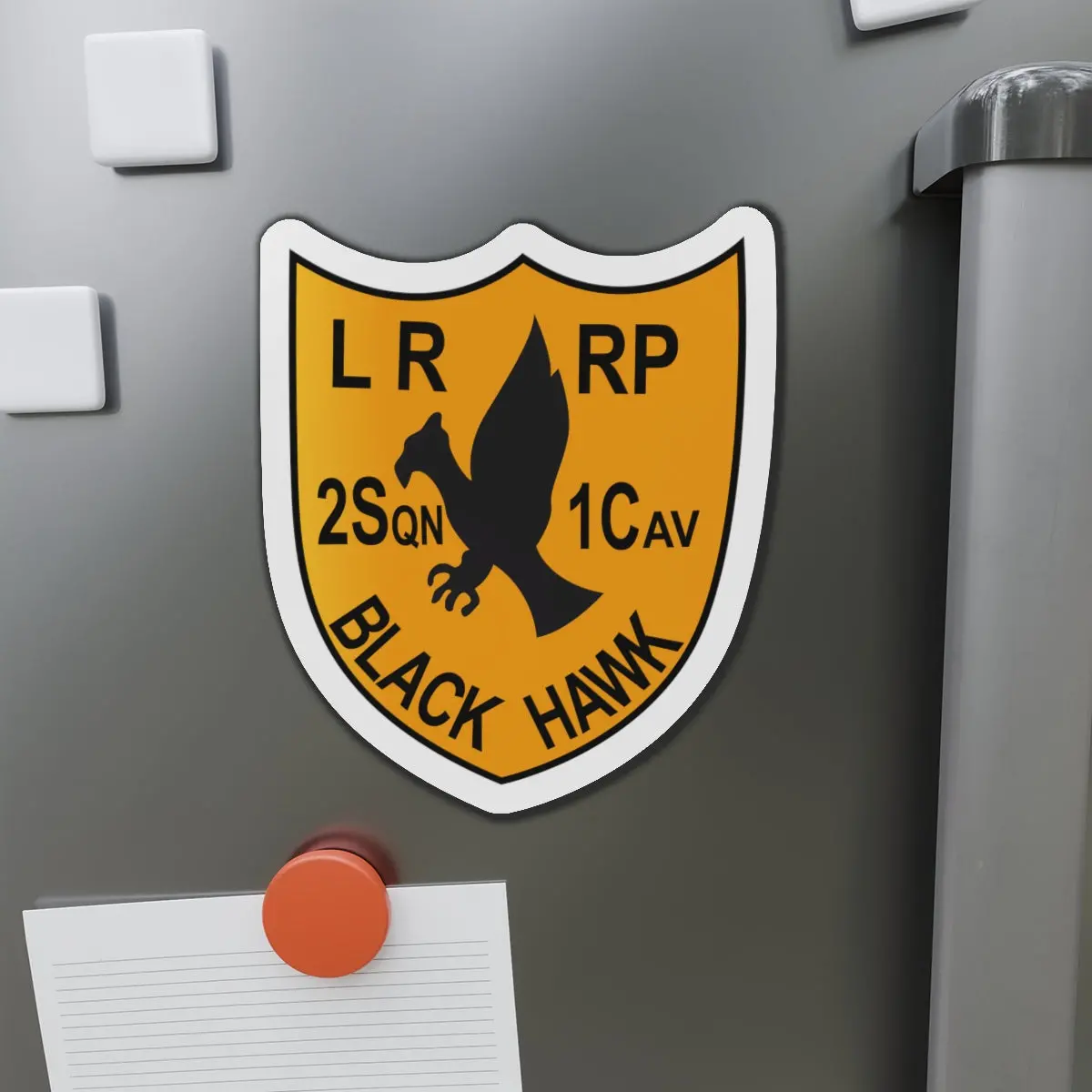 Die-Cut Magnets - Army - 2Nd Squadron, 1St Cav Regt  Lrrp - Black Hawk 1
