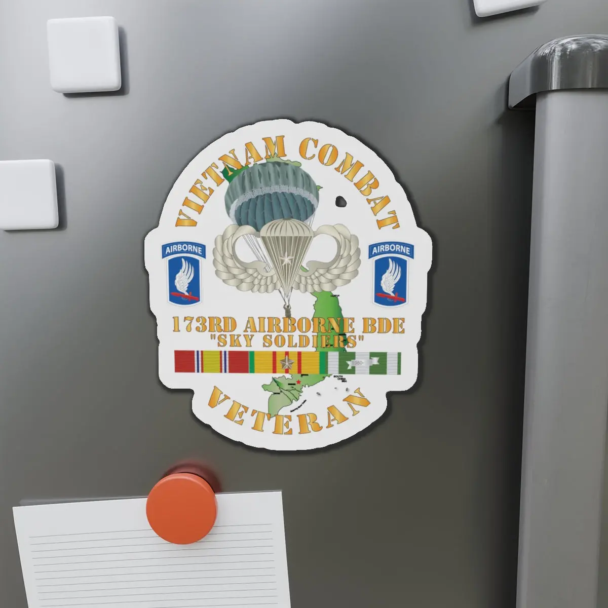 Die-Cut Magnets - Army - Vietnam Combat Infantry Veteran W 173Rd Airborne Bde Ssi X 300 1