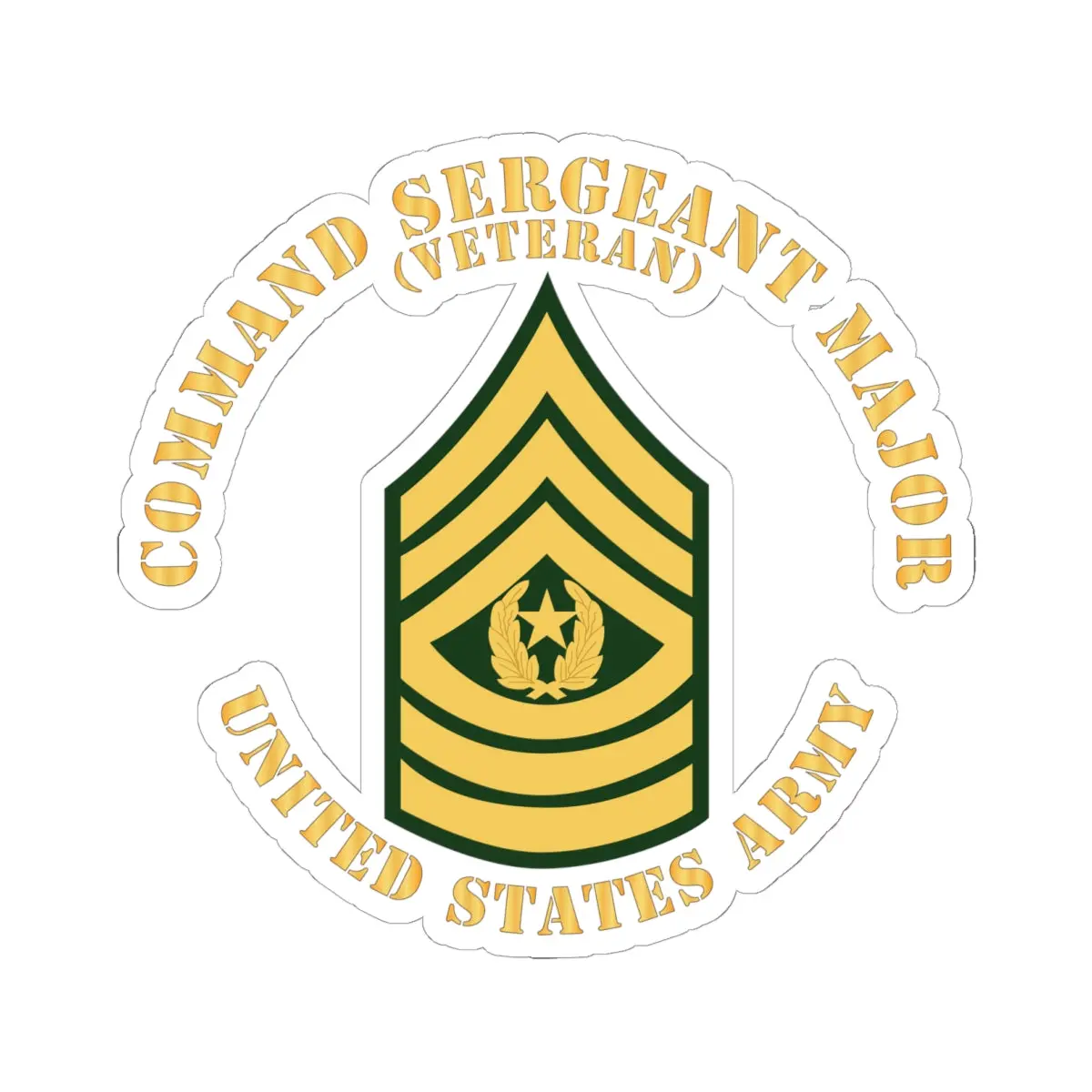 Kiss-Cut Stickers - Army - Command Sergeant Major - Csm - Veteran - Flat X 300 1