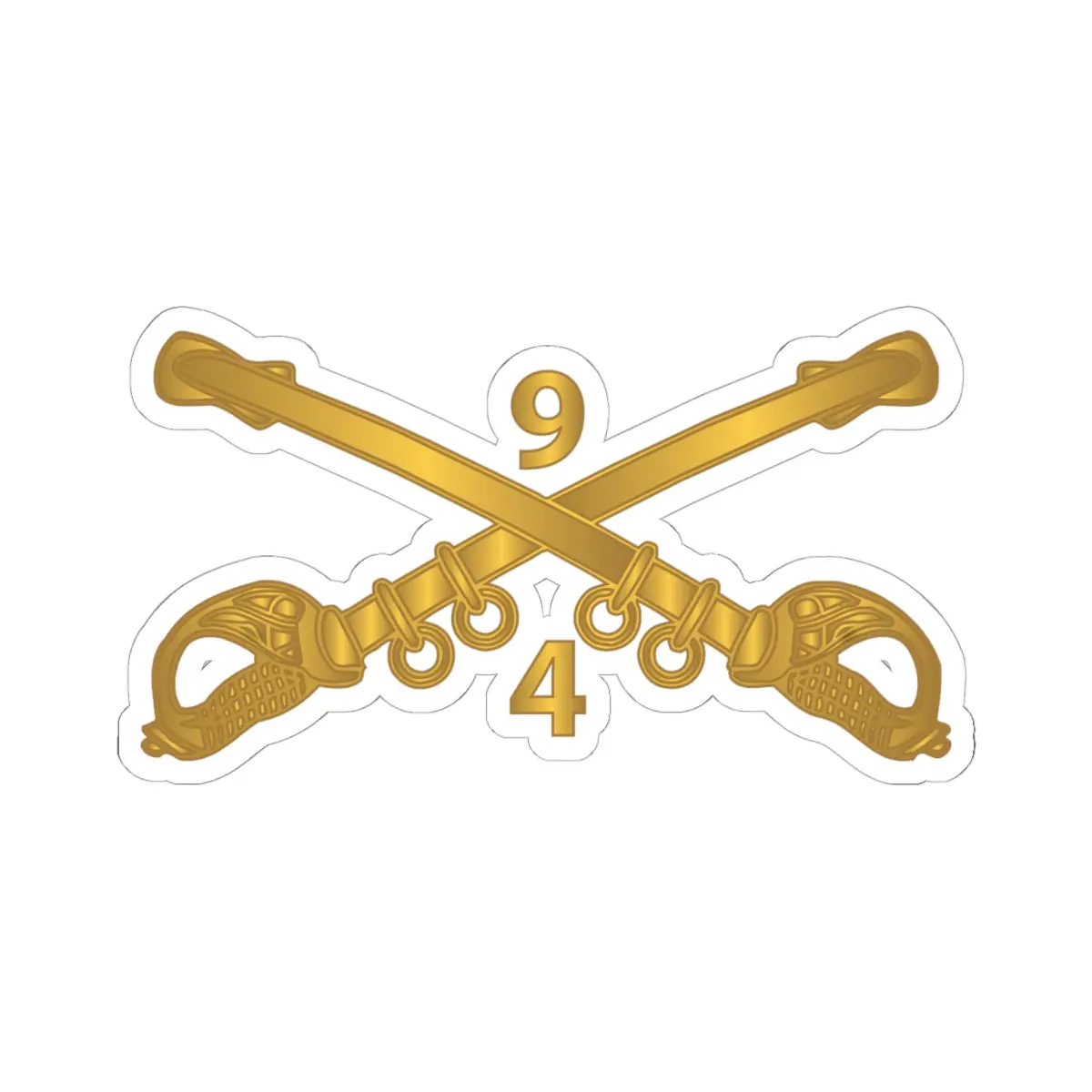 Kiss-Cut Stickers - Army - 4Th Squadron,  9Th Cavalry Branch Wo Txt 1