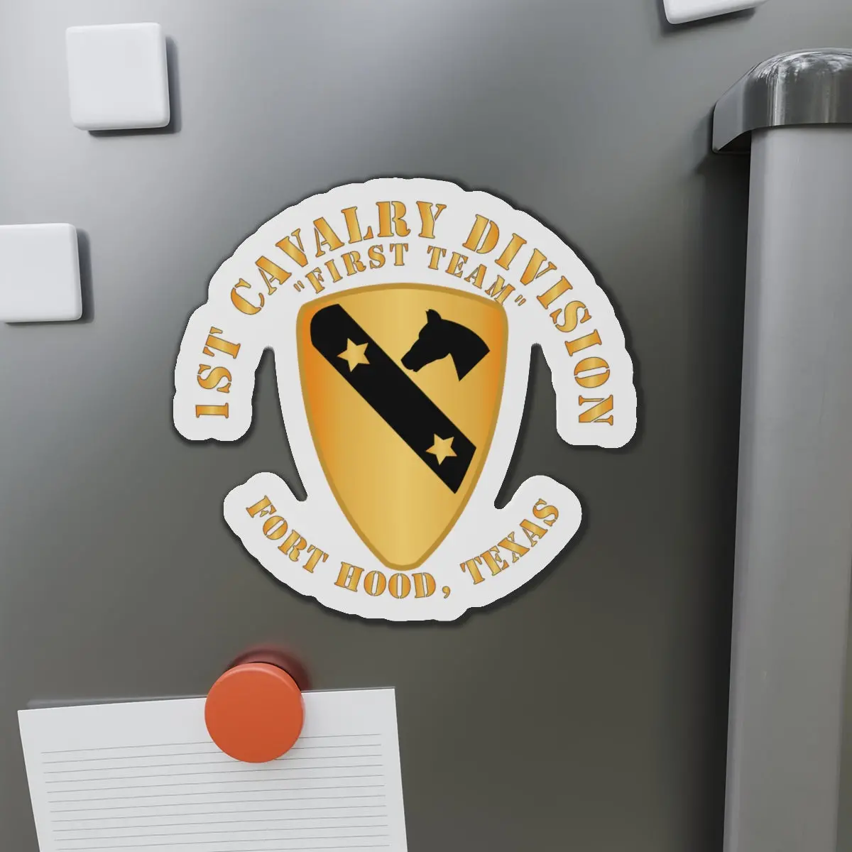Die-Cut Magnets - Army - 1St Cavalry Division - Dui - Ft Hood, Tx X 300 1