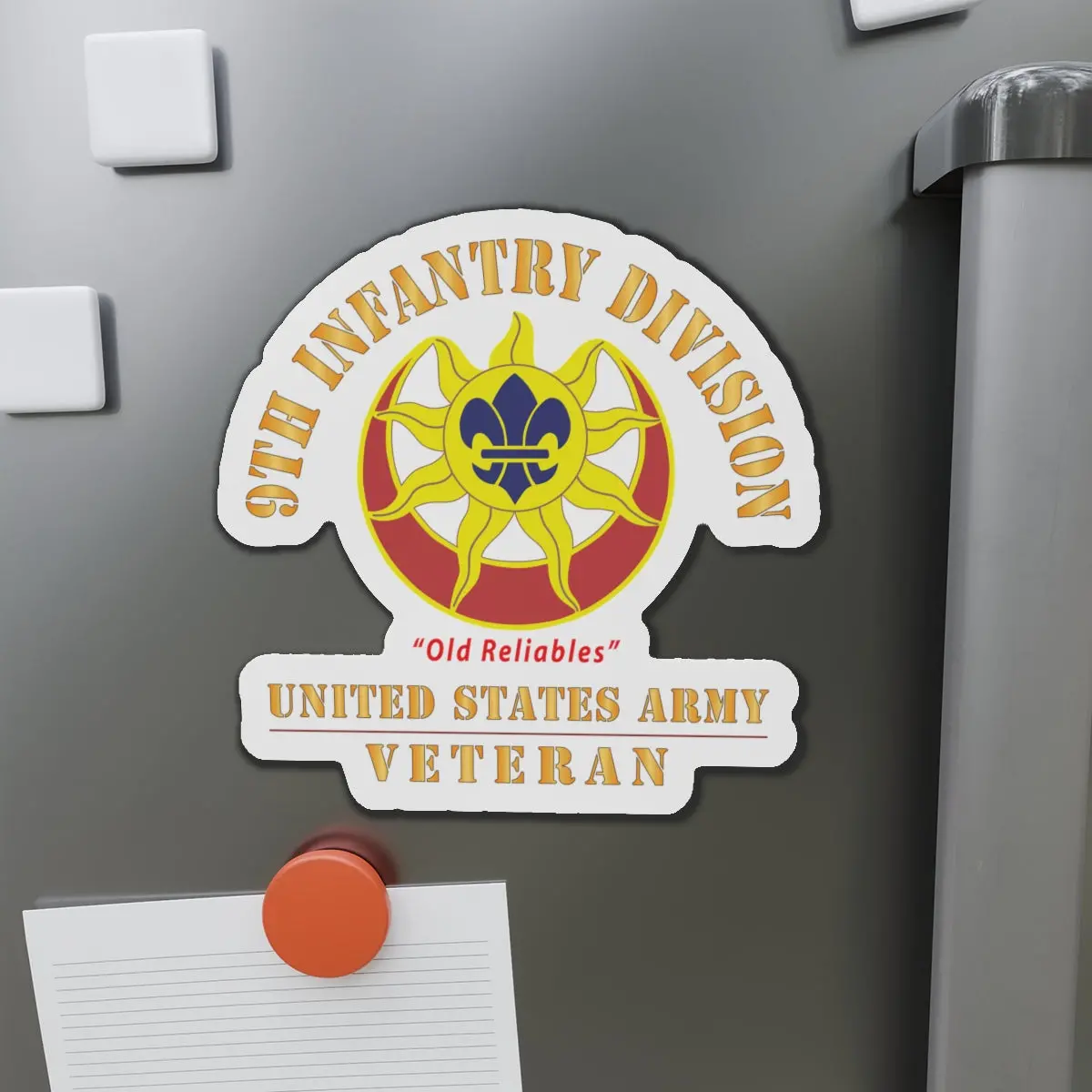 Die-Cut Magnets - Army - Dui - 9Th Infantry Division - Old Reliables - Us Army Veteran X 300 1