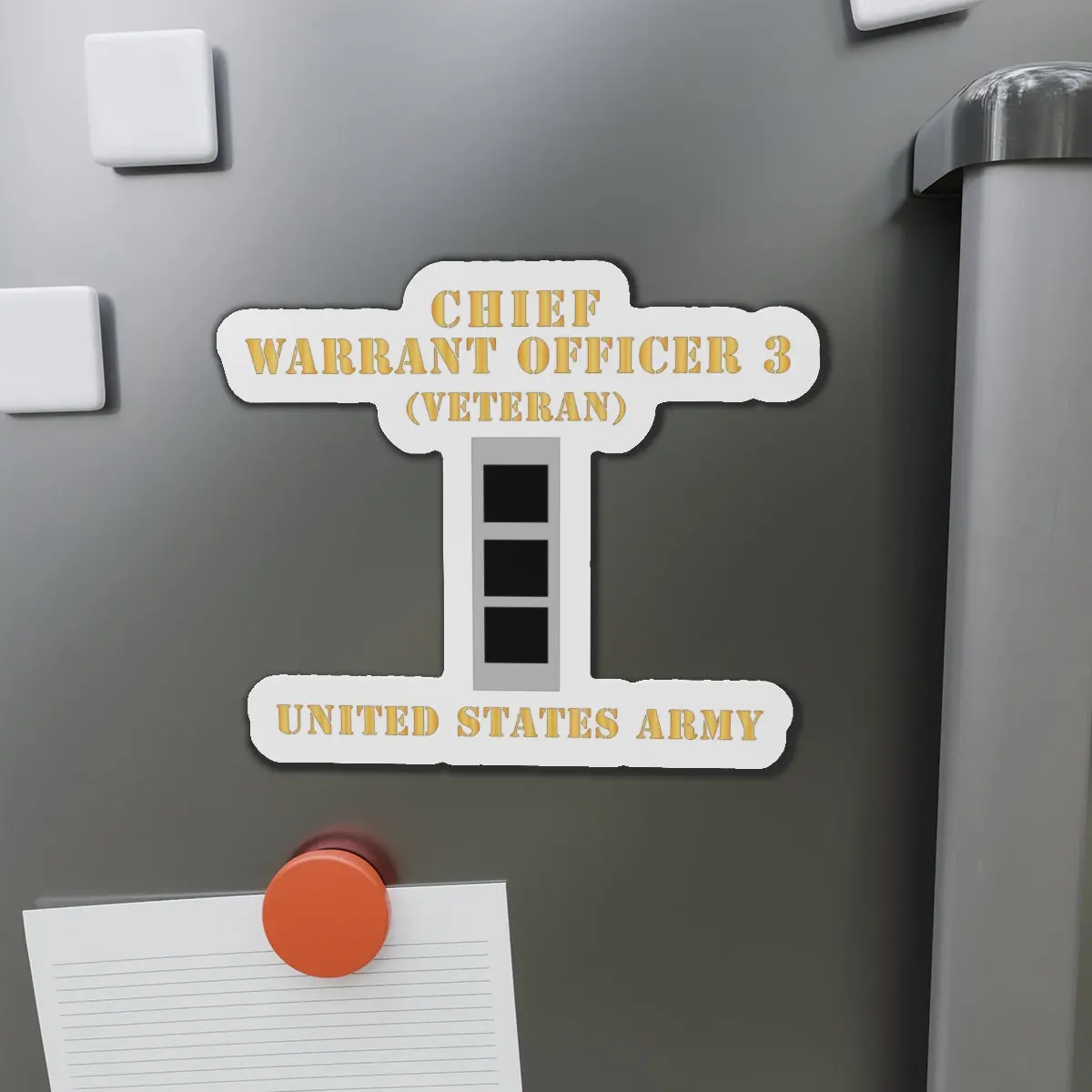 Die-Cut Magnets -Ssi - Army - Chief Warrant Officer 3 - Cw03 - Veteran - Flat - X 300 1