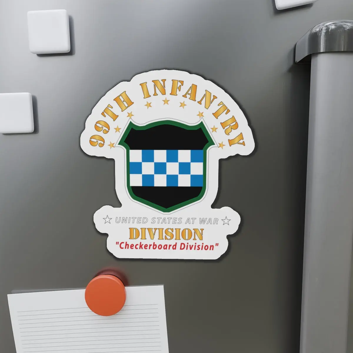 Die-Cut Magnets -Ssi -Army - 99Th Infantry Division - Checkerboard Division X 300 1