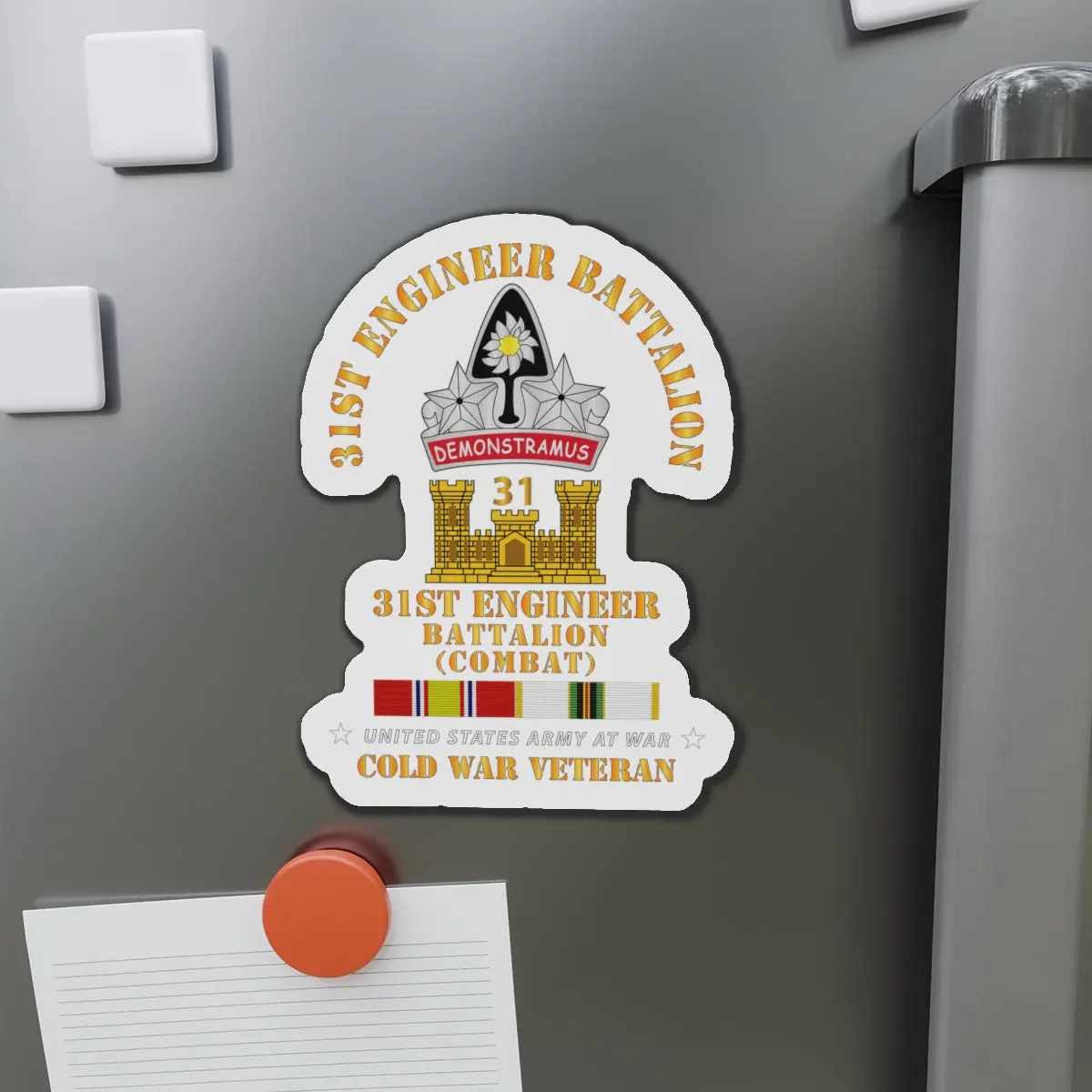 Die-Cut Magnets - Army - 31St Engineer Bn (Combat) W Cold Svc 1