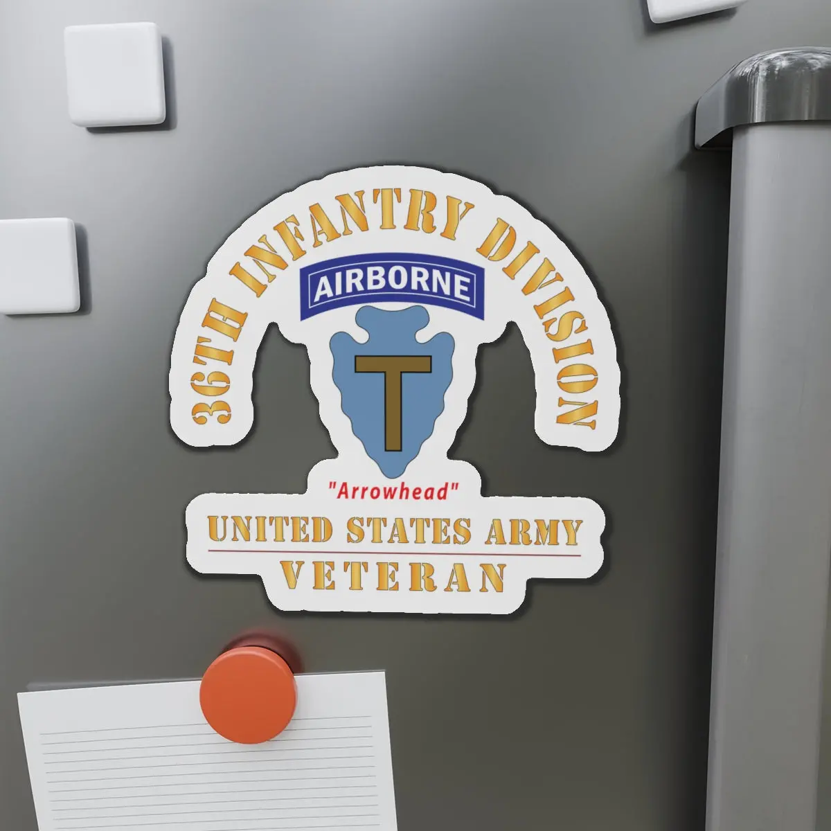 Die-Cut Magnets - Army - Ssi - 36Th Infantry Division Airborne - Arrowhead - Us Army Veteran X 300 1