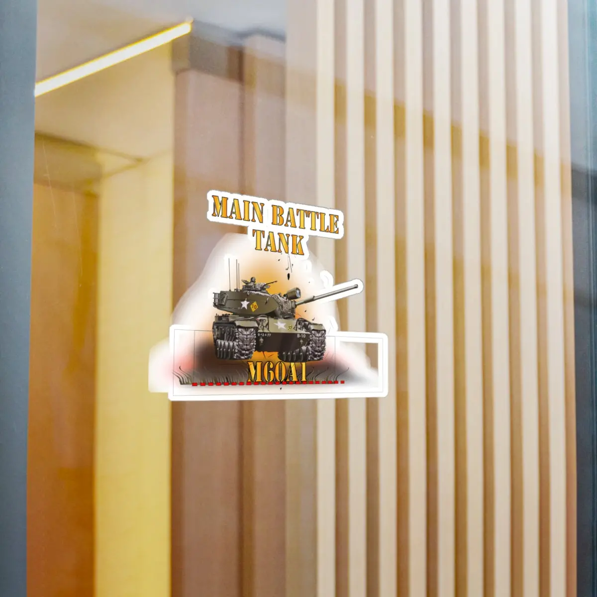 Kiss-Cut Vinyl Decals - Army - Main Battle Tank - M60a1 W Fire- Right Face X 300 1