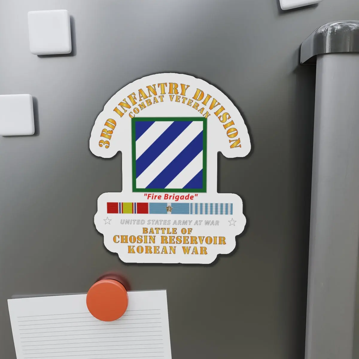 Die-Cut Magnets - 3Rd Id - Battle Chosin Reservoir W Korea War Svc 1
