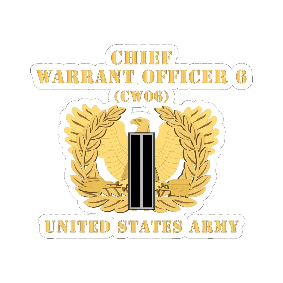 Kiss-Cut Stickers - Army - Chief Warrant Officer - Cw06 - Flat - Eagle And Bar X 300 1