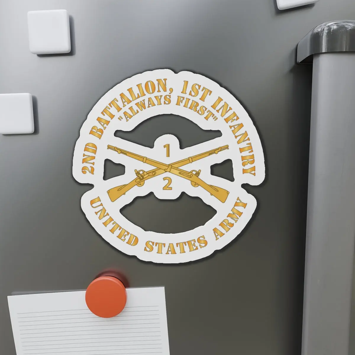 Die-Cut Magnets -Ssi - Army - 2Nd Battalion, 1St Infantry Regiment Branch - Always First - Us Army X 300 1