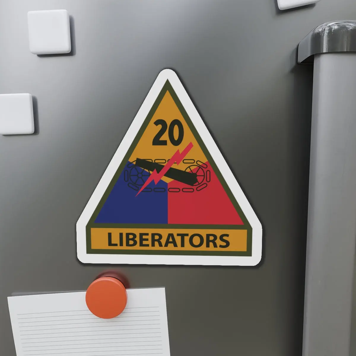Die-Cut Magnets - Army - Ssi - 20Th Armored Division W Name Tape - Liberators X 300 1
