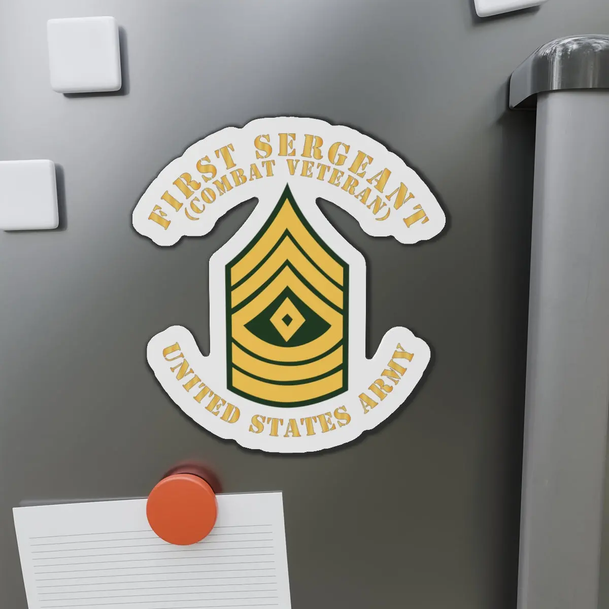 Die-Cut Magnets -Ssi -Army - First Sergeant - 1Sg - Combat Veteran - Flat X 300 1