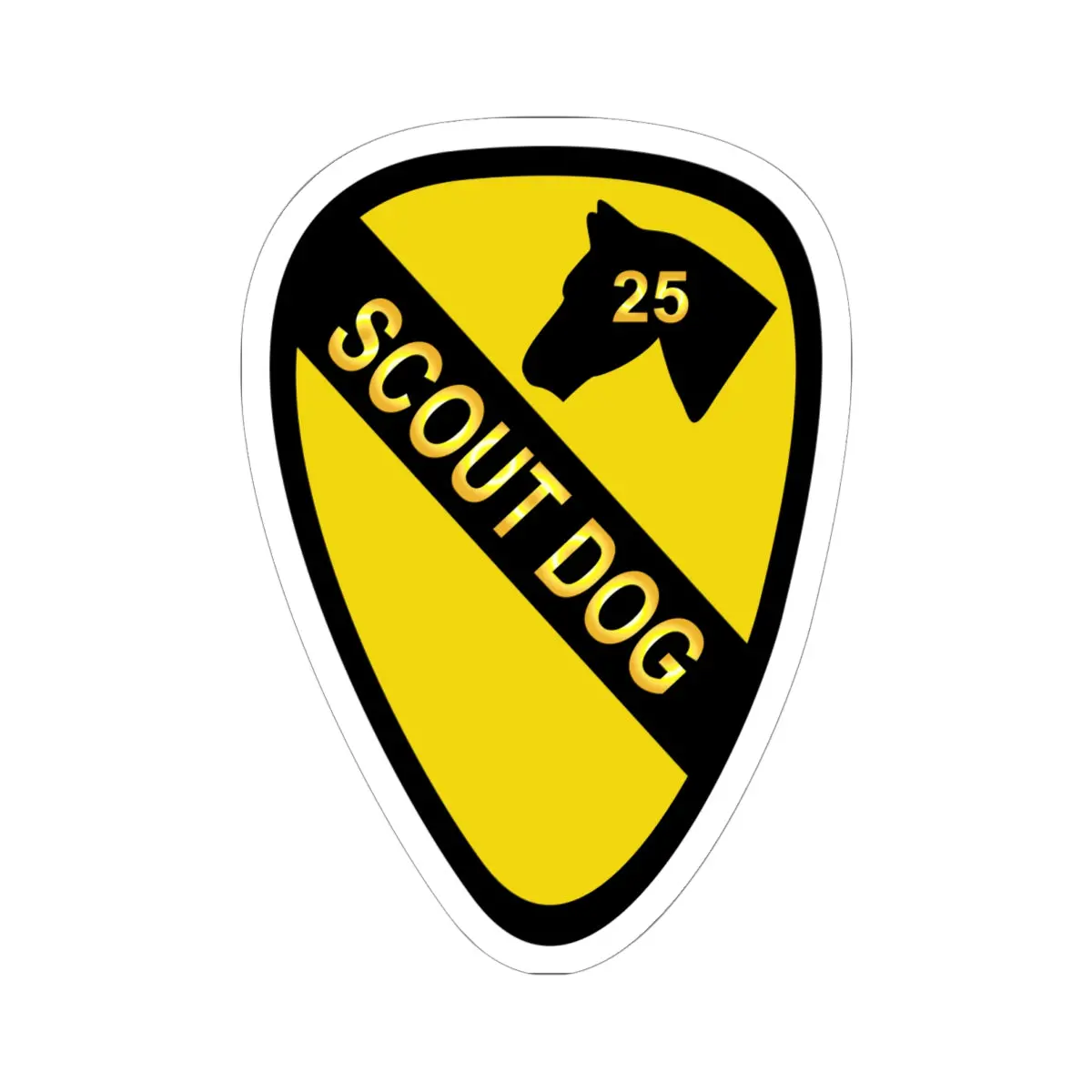 Kiss-Cut Stickers - Army - 25Th Scout Dog Platoon 1St Cav Wo Txt 1