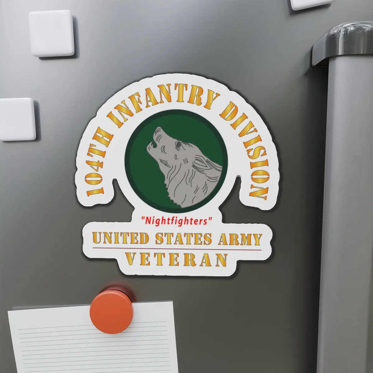Die-Cut Magnets - Army - Ssi - 104Th Infantry Division - Nightfighters - Us Army Veteran X 300 1