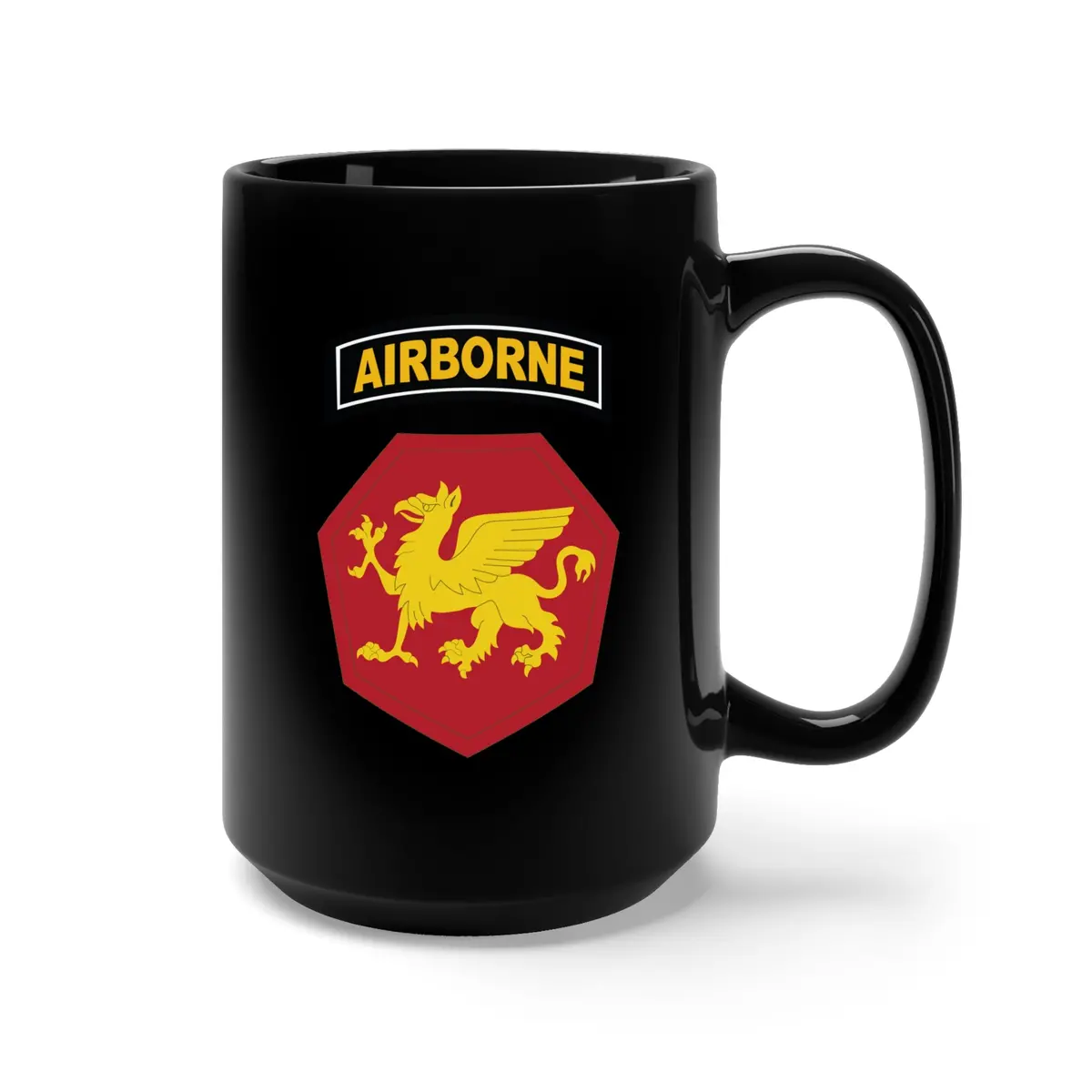 Black Mug 15Oz - Ssi - 108Th Airborne Division (1946-1952) X 300 2
