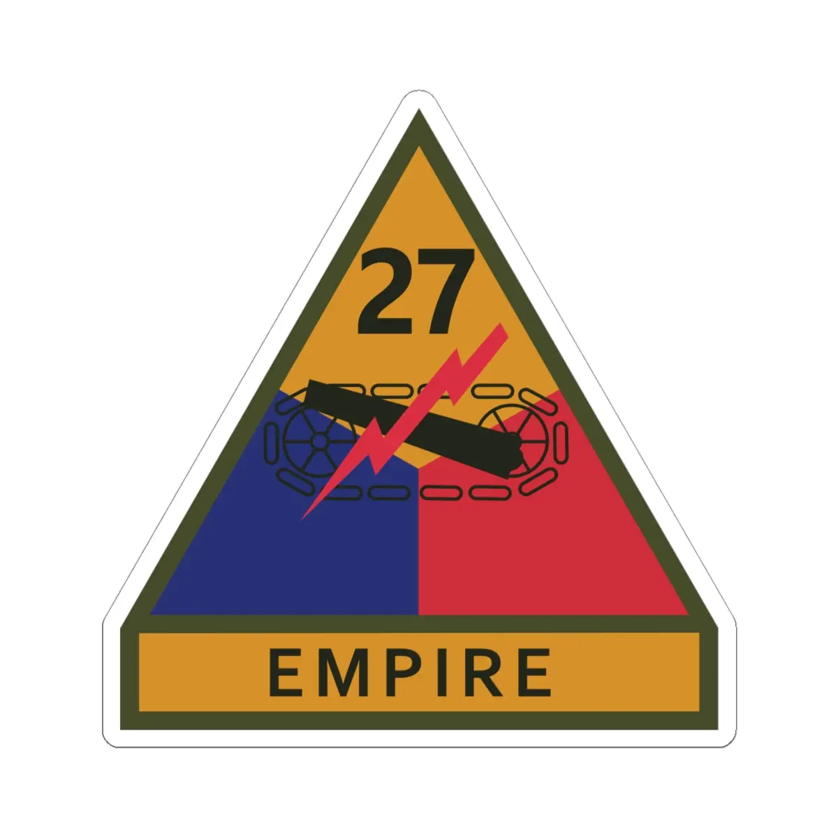 Kiss-Cut Stickers - Ssi - 27Th Armored Division W Name Tape X 300 1