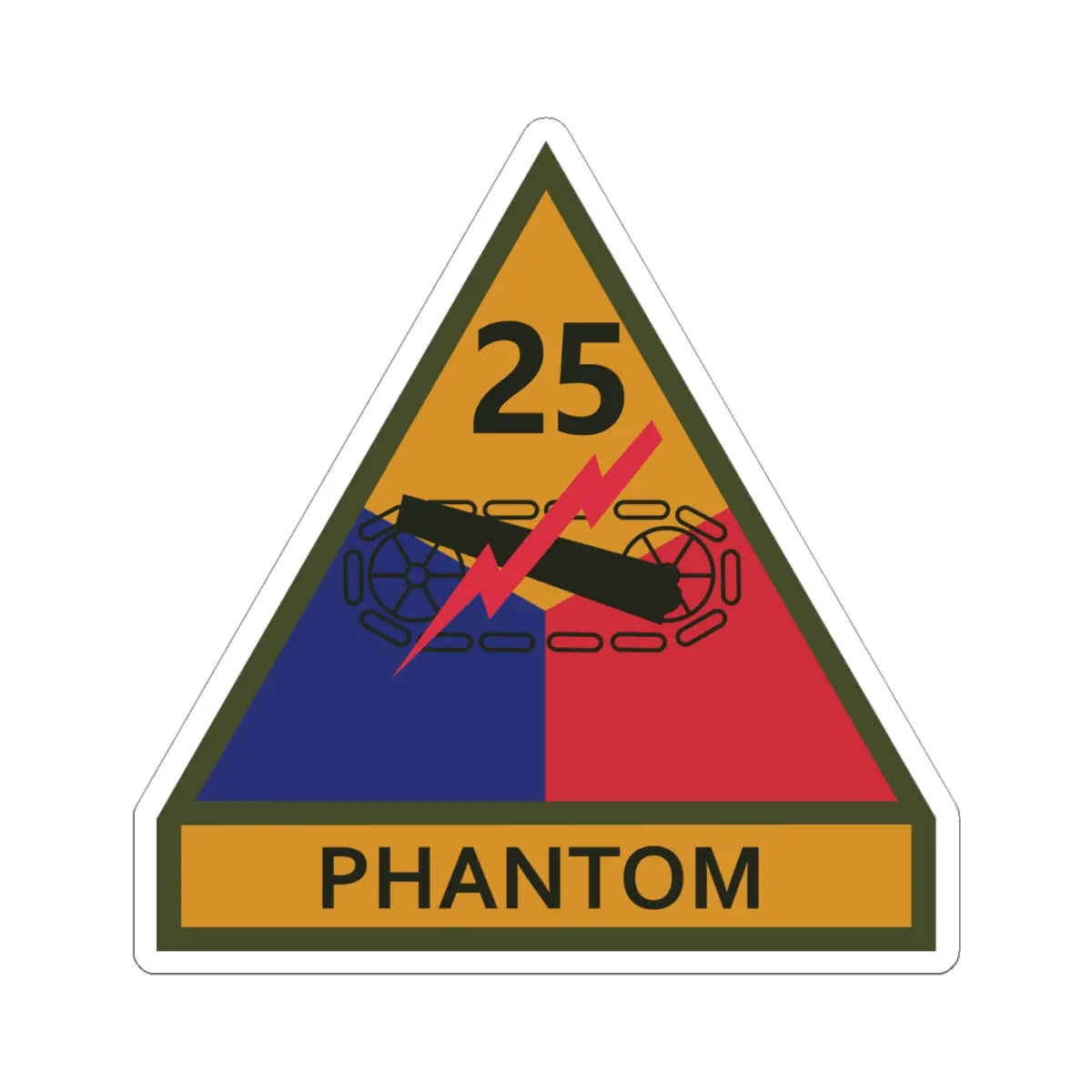 Kiss-Cut Stickers - Ssi - 25Th Armored Division W Name Tape X 300 1
