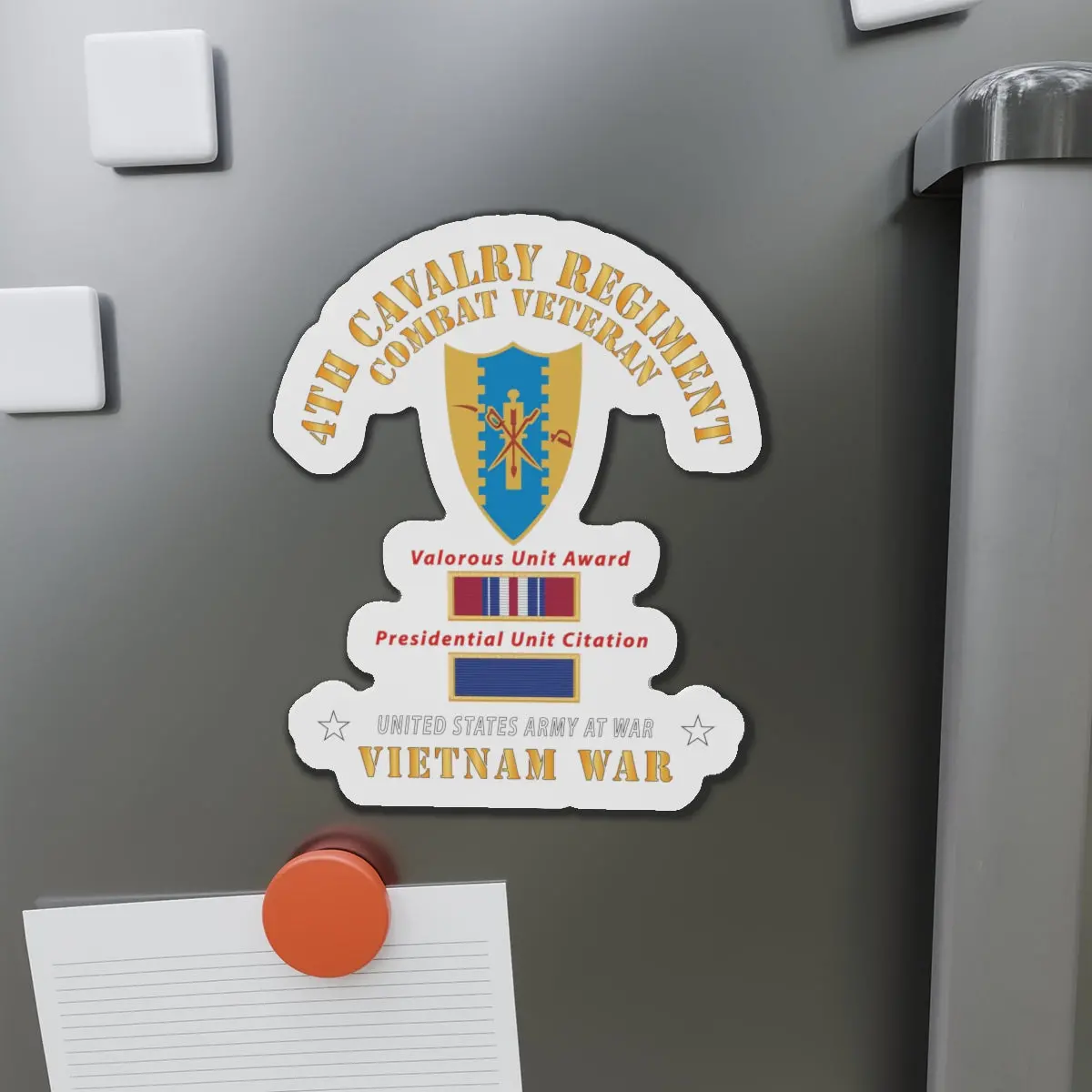 Die-Cut Magnets - 4Th Cavalry Regiment - Vietnam War W Puc And Vua X 300 1