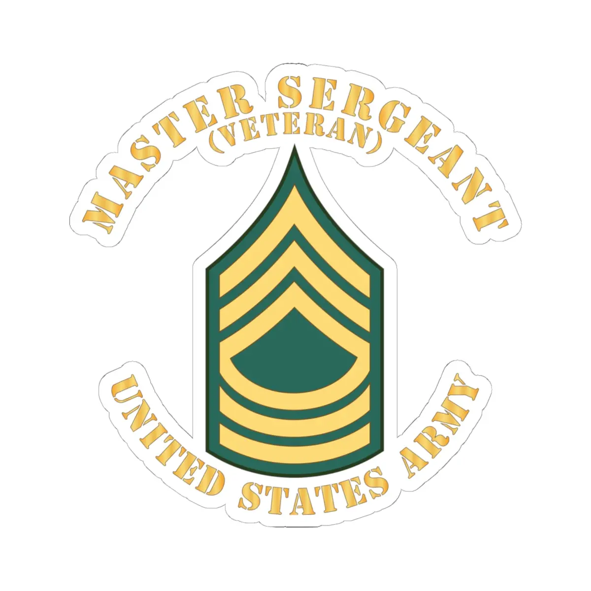Kiss-Cut Stickers - Army - Master Sergeant - Msg - Veteran - Flat X 300 1