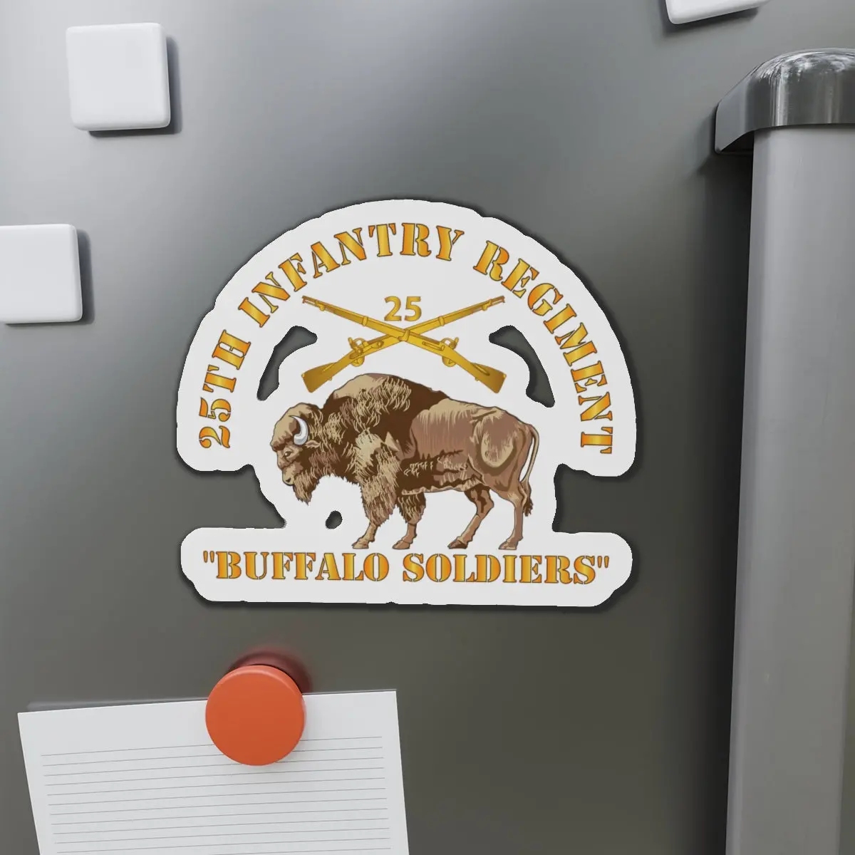 Die-Cut Magnets - 25Th Infantry Regiment - Buffalo Soldiers W 25Th Inf Branch Insignia 1