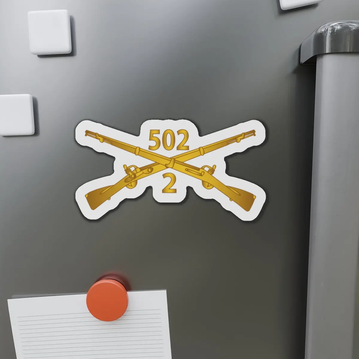 Die-Cut Magnets - 2Nd Bn 502Nd Infantry Regt - Infantry Br Wo Txt 1